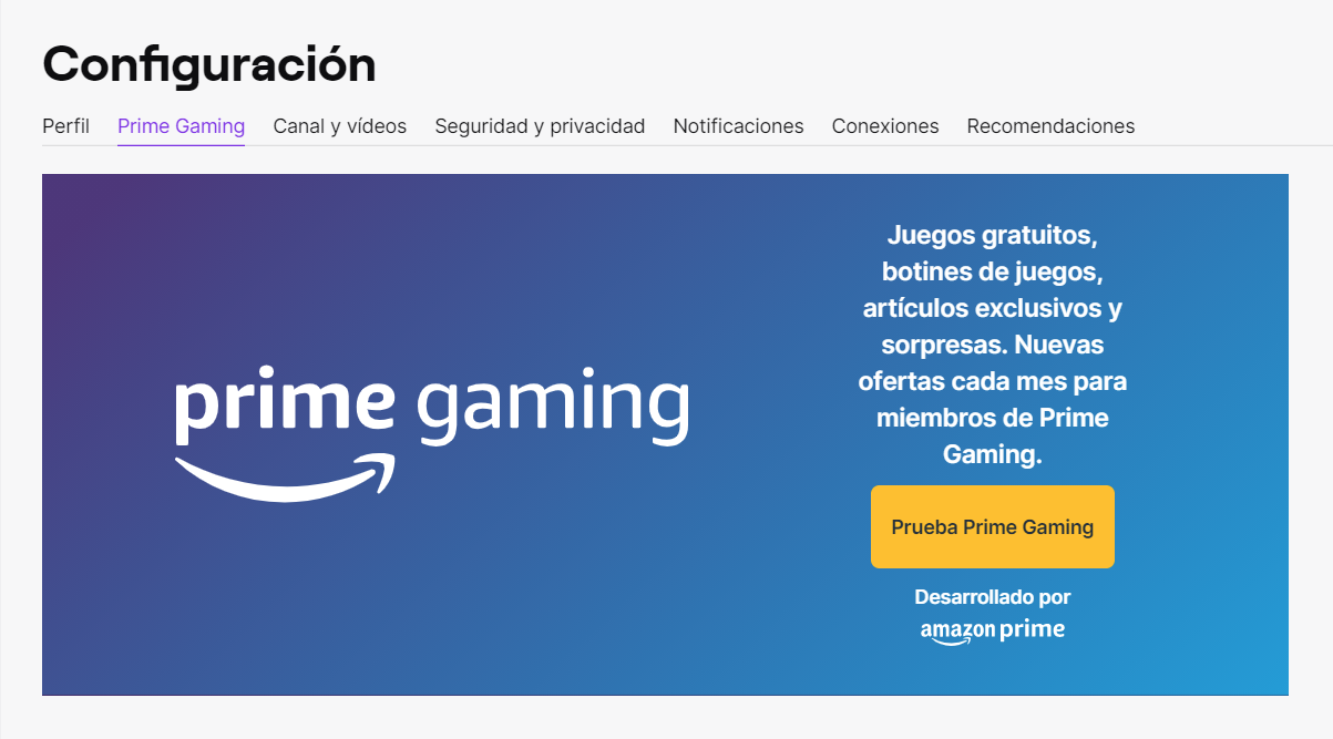 vincular twitch y amazon